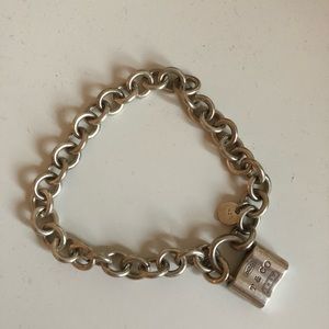 Tiffany & Co Sterling silver padlock bracelet